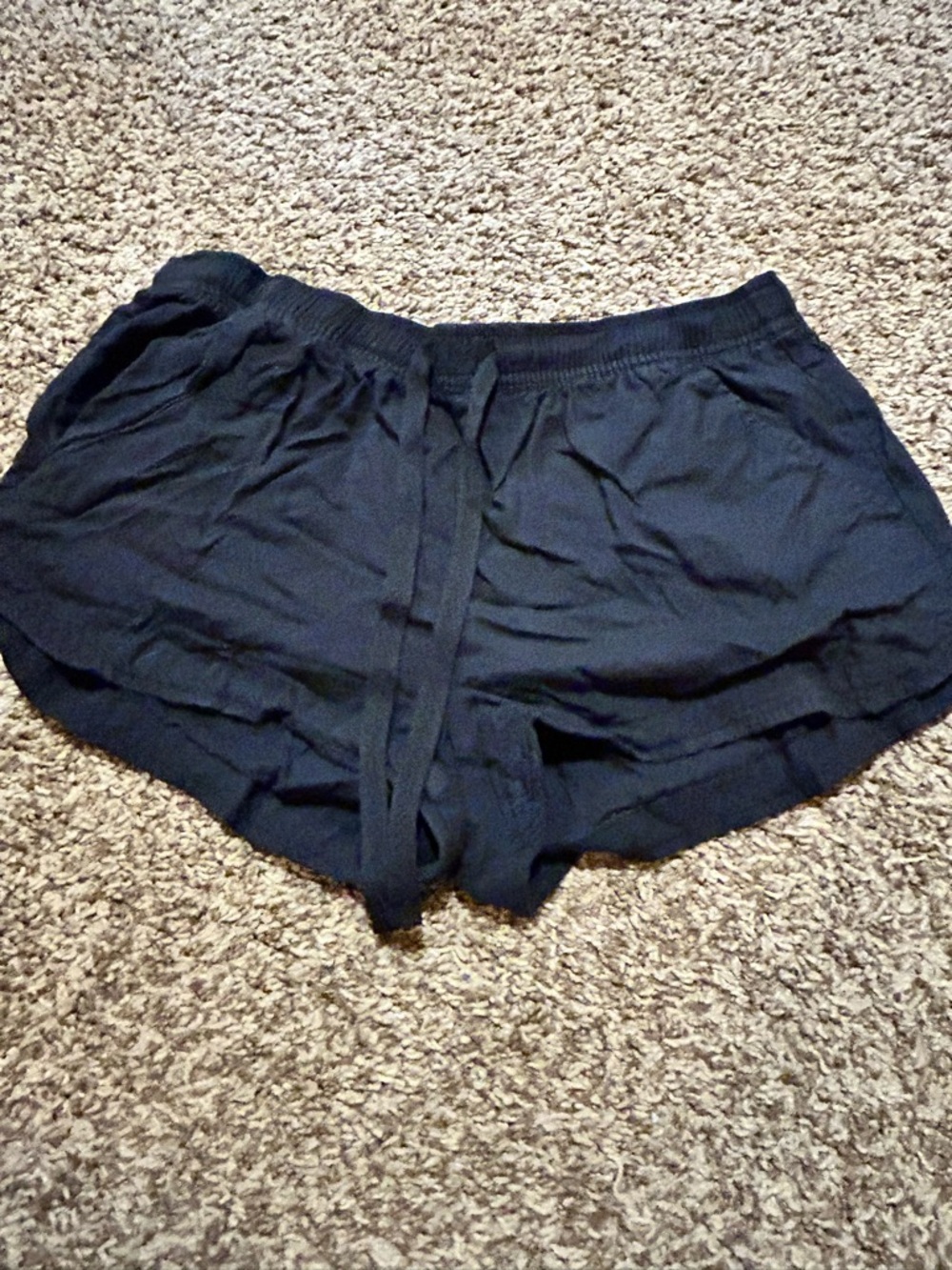 SO Black Athletic Lounge Shorts with Drawstring